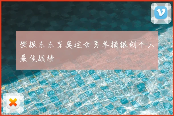 樊振东东京奥运会男单摘银创个人最佳战绩
